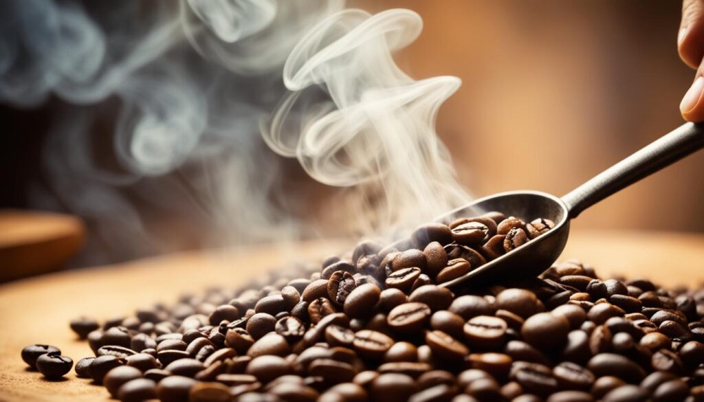 roasting organic coffee beans