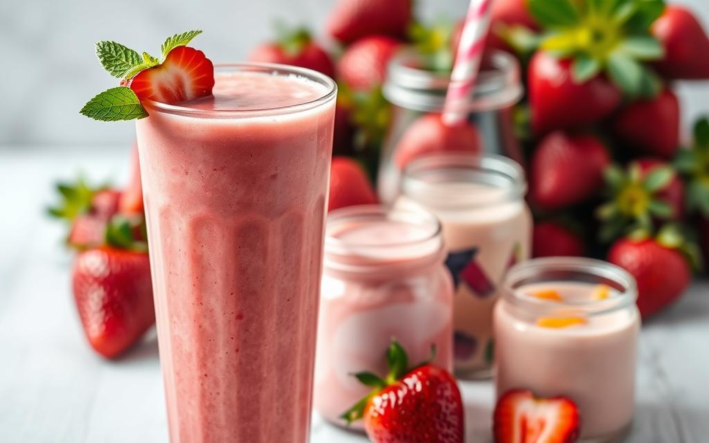 Strawberry smoothie variations