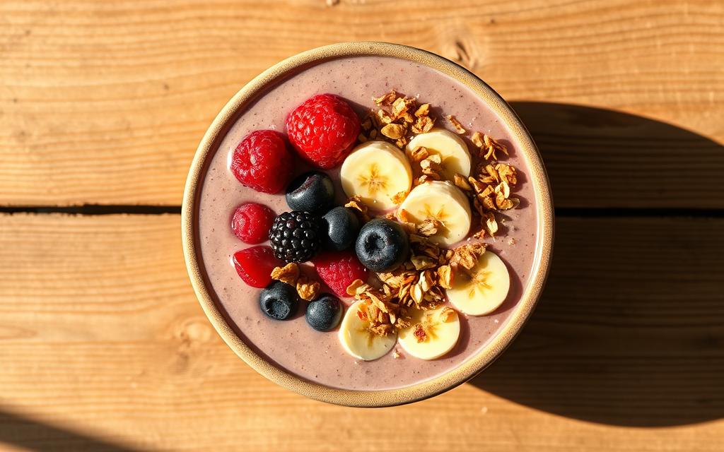 customizing smoothie bowl