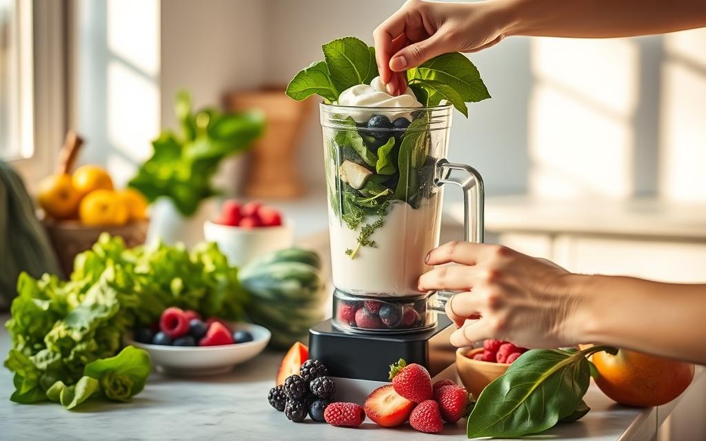 smoothie making process